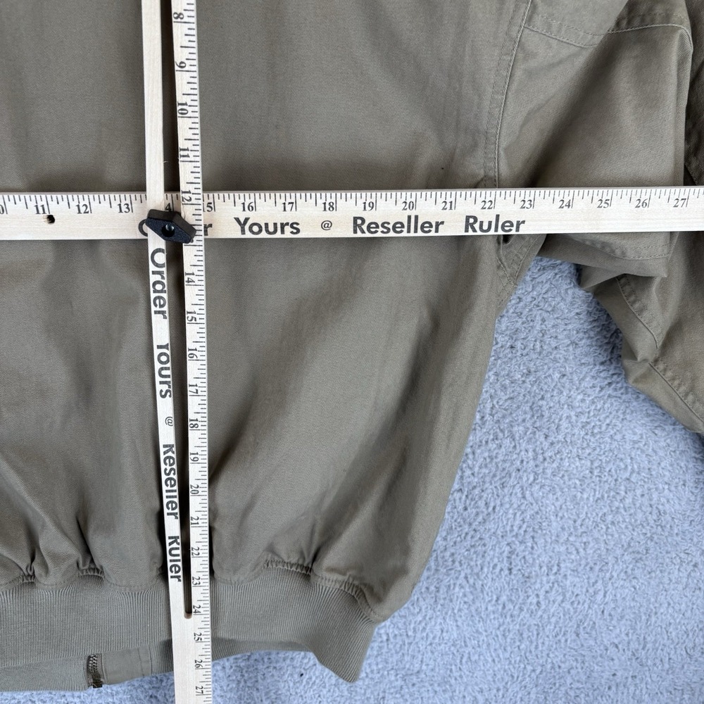 Museum Of the Bible Jacket Mens Medium Tan Cotton Bomber Full Zip - Picture 7 of 8